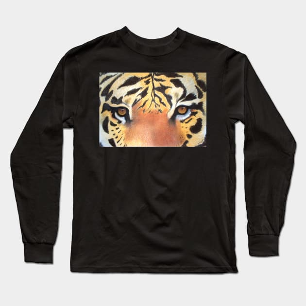 Tigers Eyes Long Sleeve T-Shirt by cheriedirksen